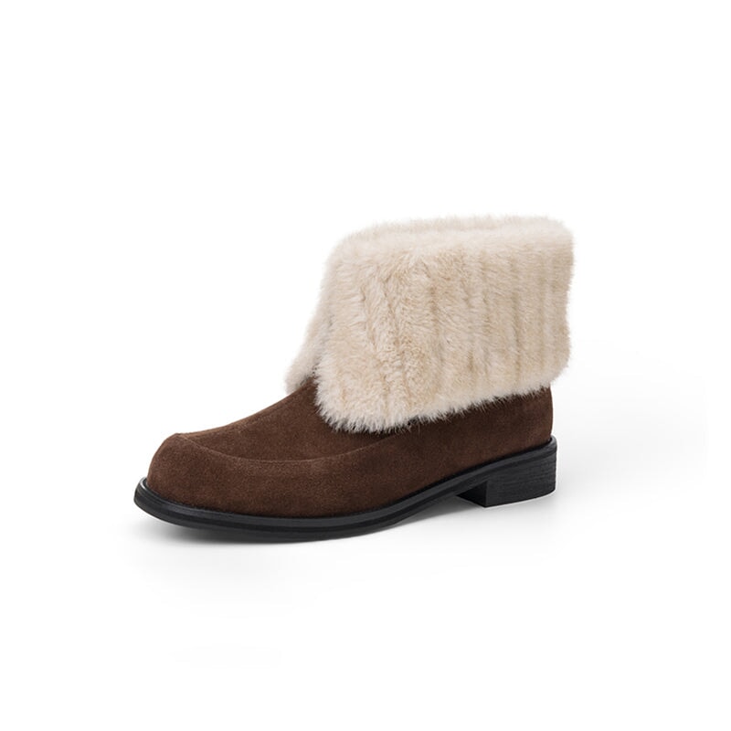 dwarves1837-3 Boots 5 Brown Long Plush
