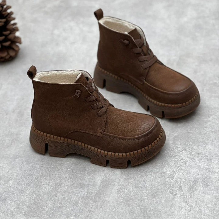 dwarves1873-22 Boots 5.5 Coffee Short Plush Lined