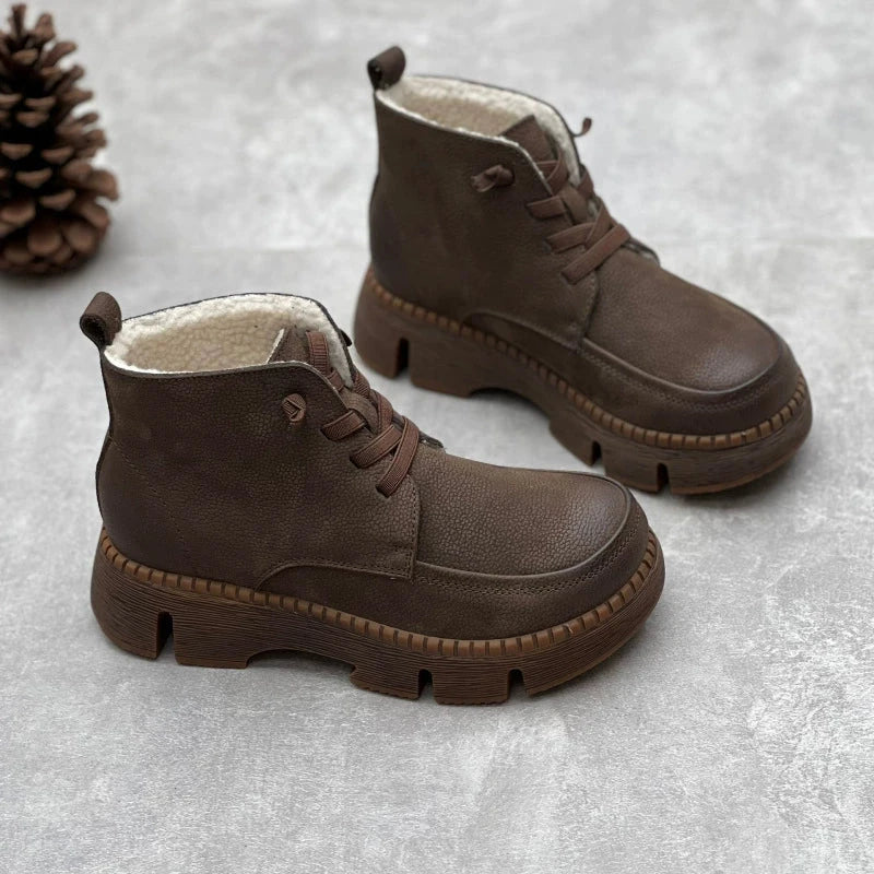 dwarves1873-23 Boots 5.5 Gray Short Plush Lined