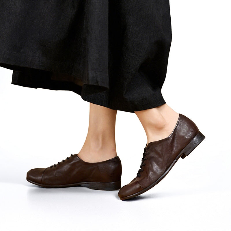 dwarves1912-2 Oxfords &amp; Tie 5.5 Coffee