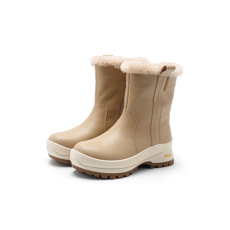 dwarves2064-8 Boots 5.5 Apricot Shearling Lined