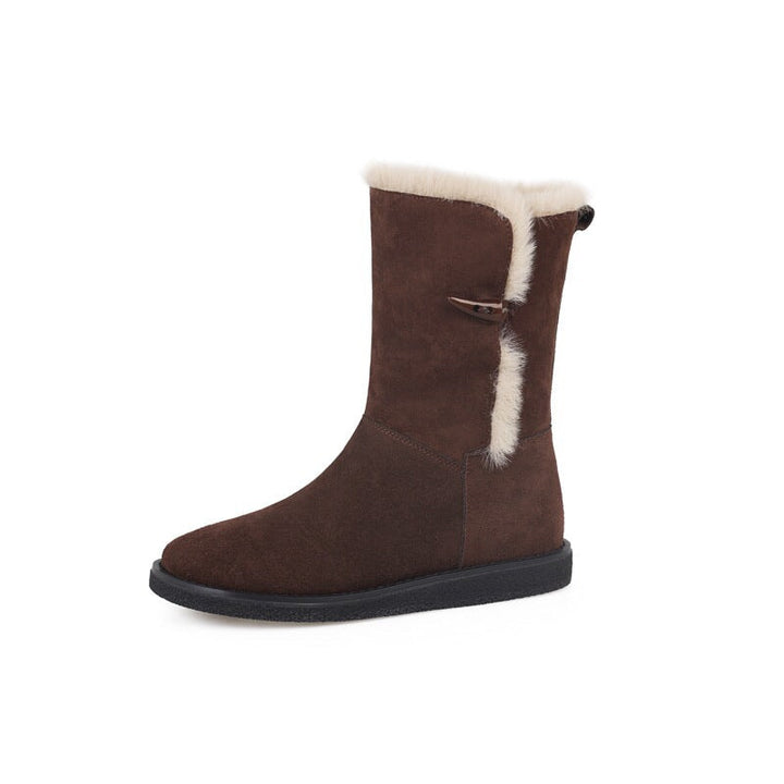 dwarves2121-1 Boots 5 Coffee Fleece Lined