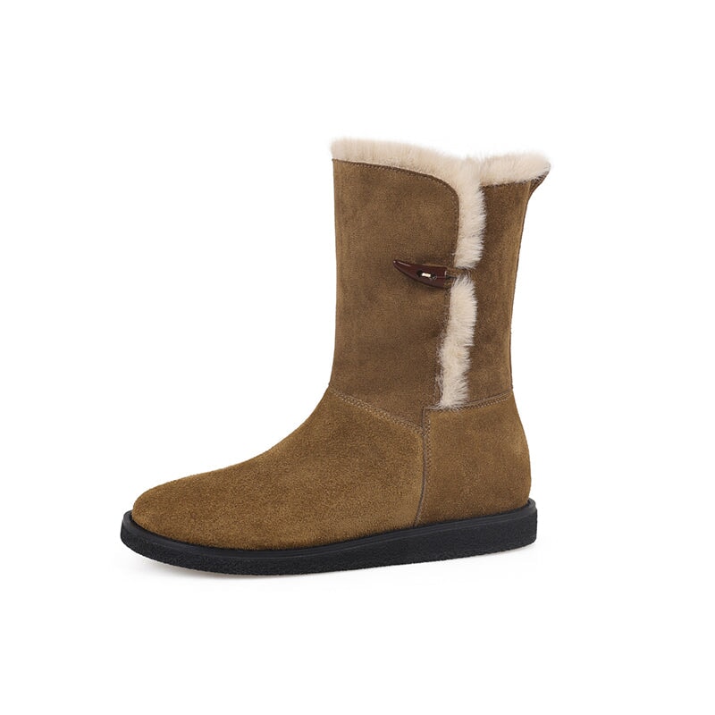dwarves2121-3 Boots 5 Khaki Fleece Lined