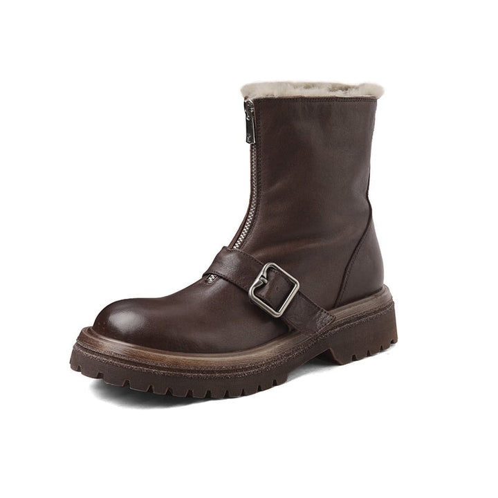 dwarves2125-1 Boots 5 Coffee Shearling Lined