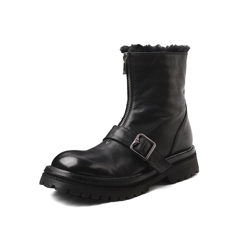 dwarves2125-2 Boots 5 Black Shearling Lined