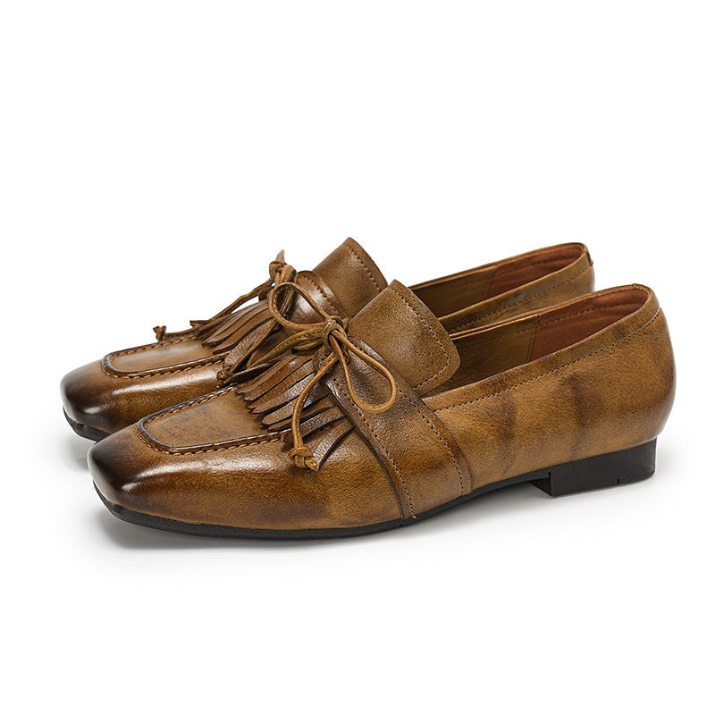 dwarves2176-6 Loafers 5.5 Khaki Green