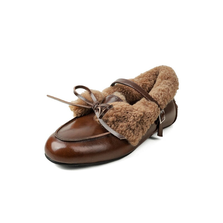 dwarves2353-1 Mary Jane 5 Brown Long Plush