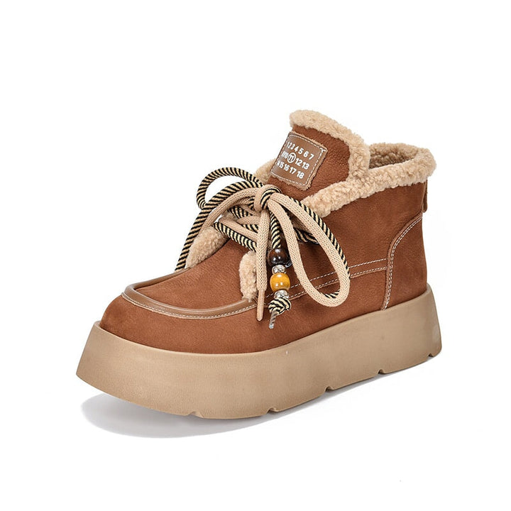 dwarves2404-2 Boots 5.5 Brown Long Plush