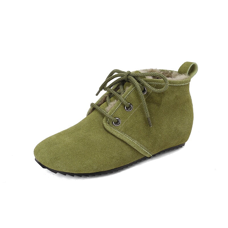dwarves2462-14 Boots 5 Green Shearling Lined