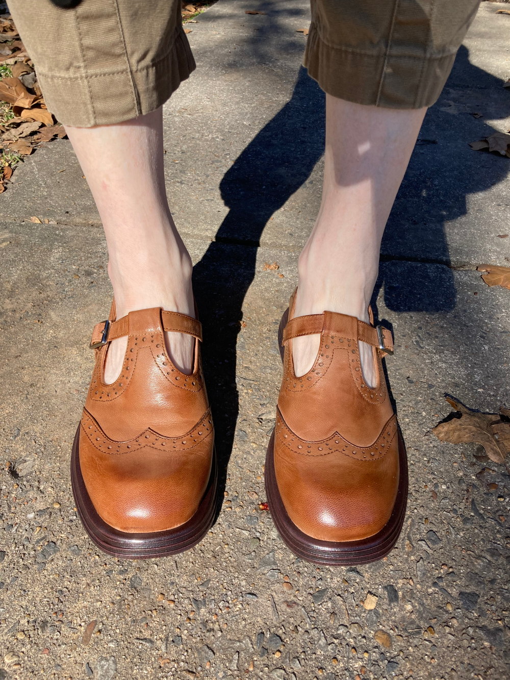 T Strap Brogue Mary Jane - 2 Colors