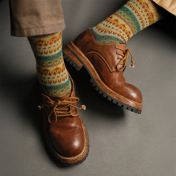 dwarves2526-3 Oxfords &amp; Tie 5.5 Caramel