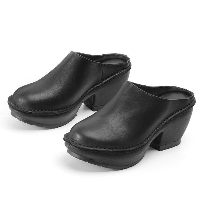 dwarves2547-2 Platforms 5.5 Black Cow Leather