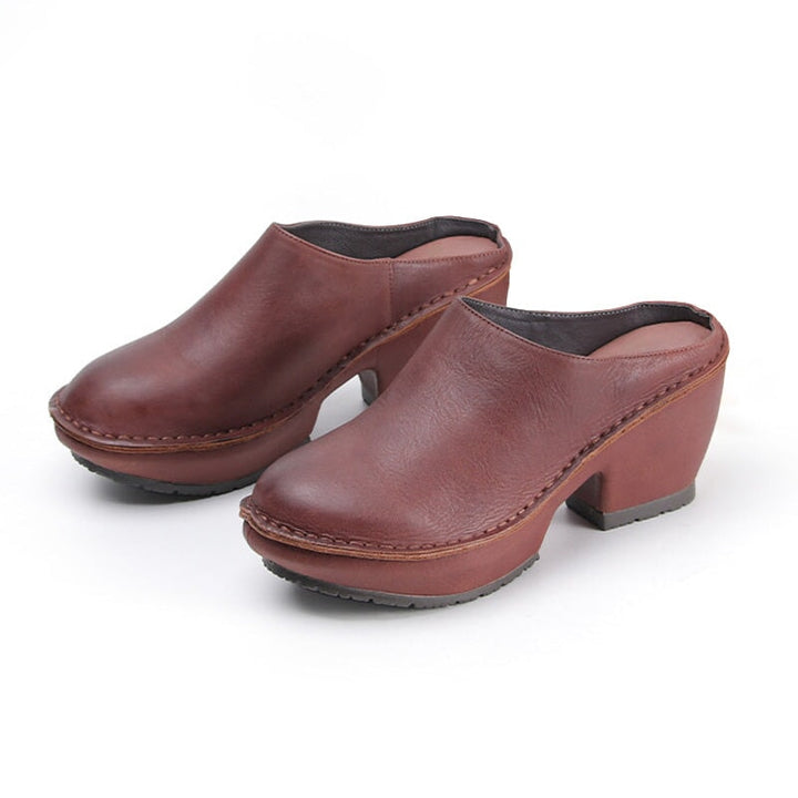 dwarves2547-3 Platforms 5.5 Coffee Cow Leather