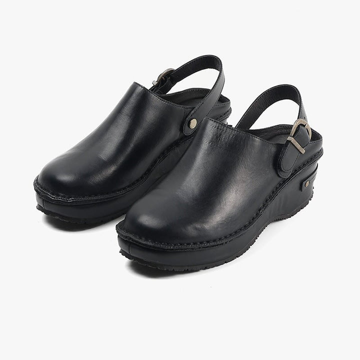 dwarves2548-2 Platforms 5.5 Black Cow Leather