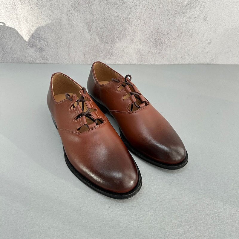 dwarves2558-4 Oxfords &amp; Tie 5.5 Brown