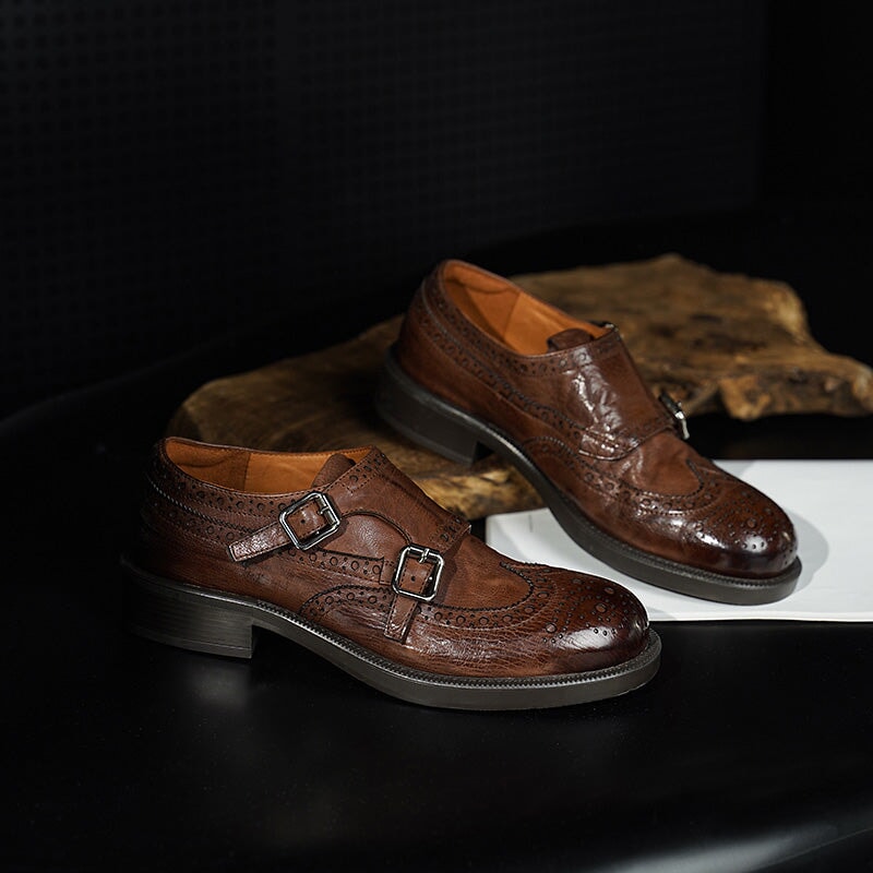 dwarves2600-1 Oxfords &amp; Tie 5 Brown