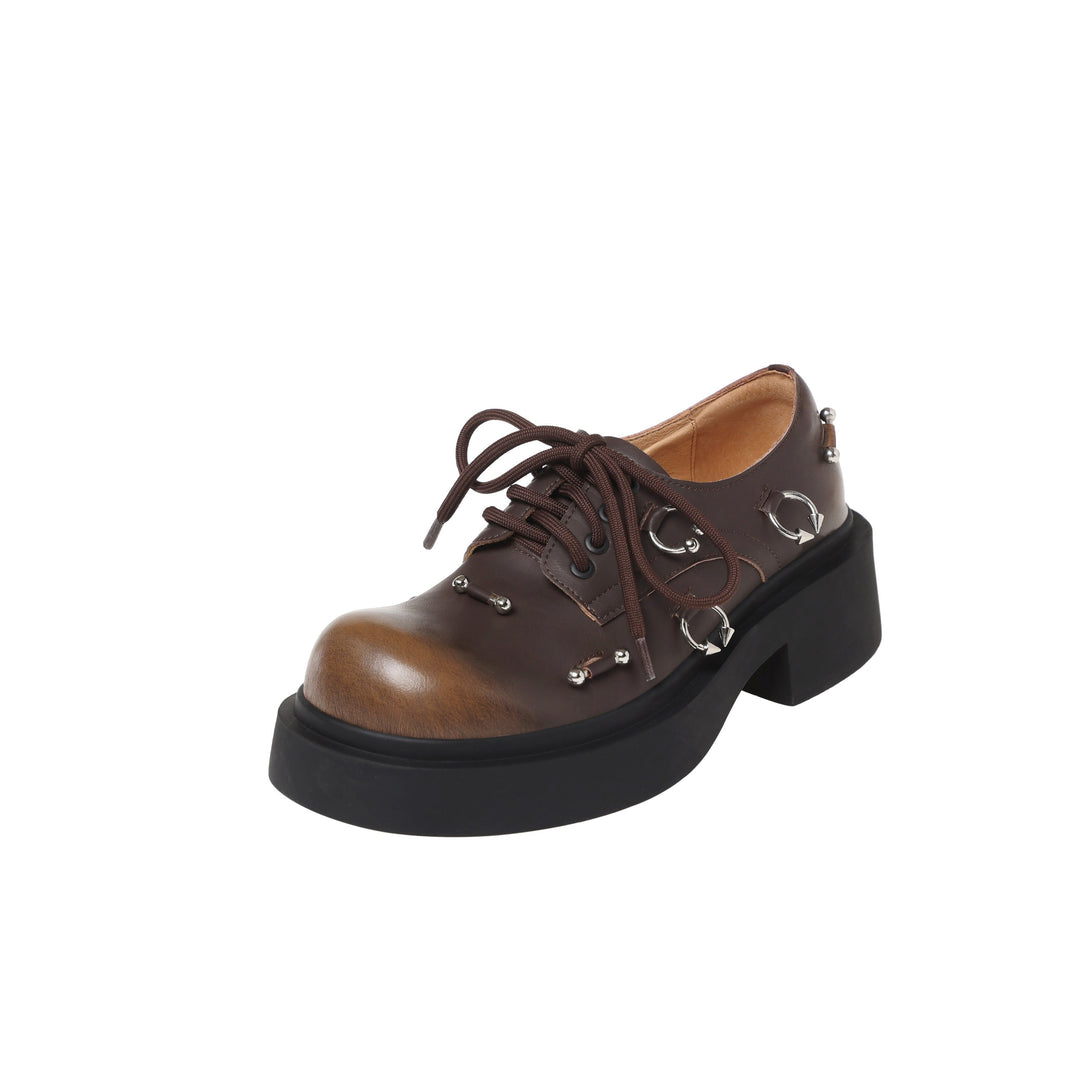 dwarves2632-2 Oxfords &amp; Tie 5 Dark Brown