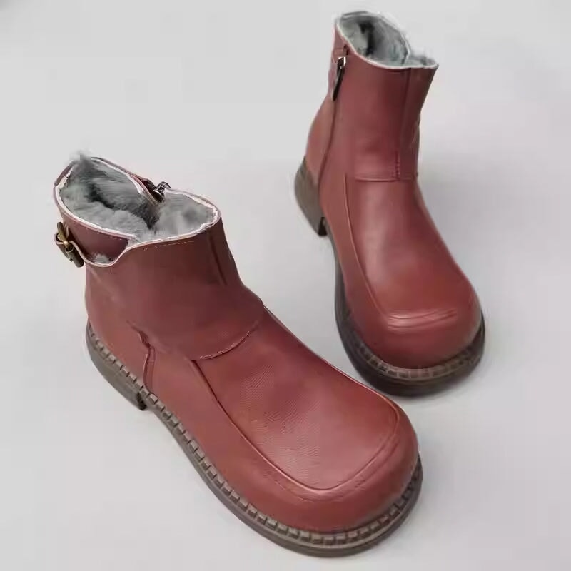 dwarves2641-3 boots 5.5 Brown Fleece Lined
