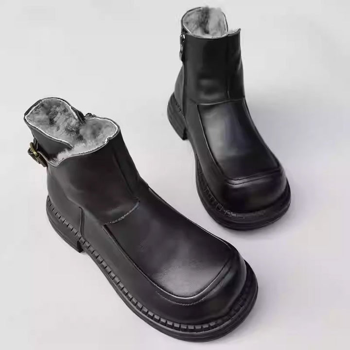 dwarves2641-4 boots 5.5 Black Fleece Lined