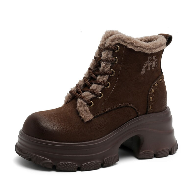 dwarves2682-3 Boots 5.5 Coffee Short Plush