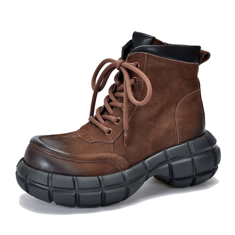 dwarves2684-1 Boots 5.5 Deep Brown Short Plush Lined