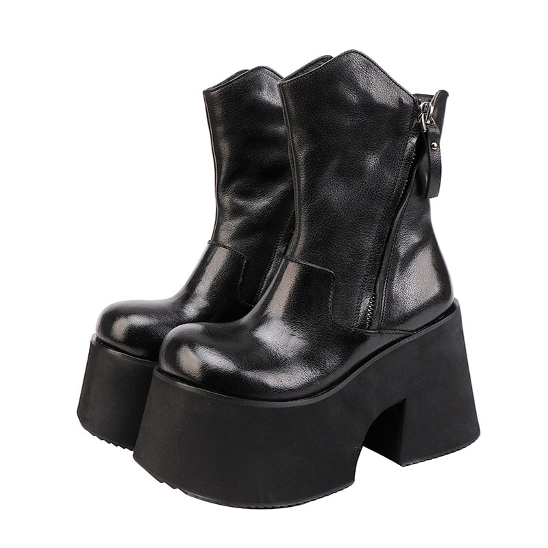 dwarves2688-1 Boots 5 Black Short Plush