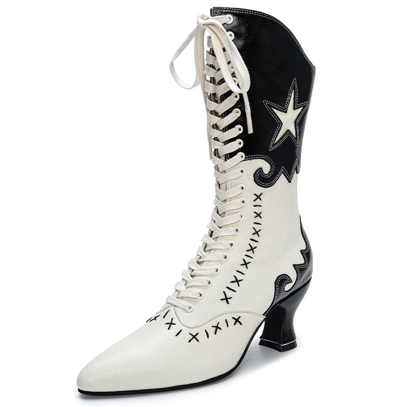 dwarves2715-1 Boots 215 Black and White