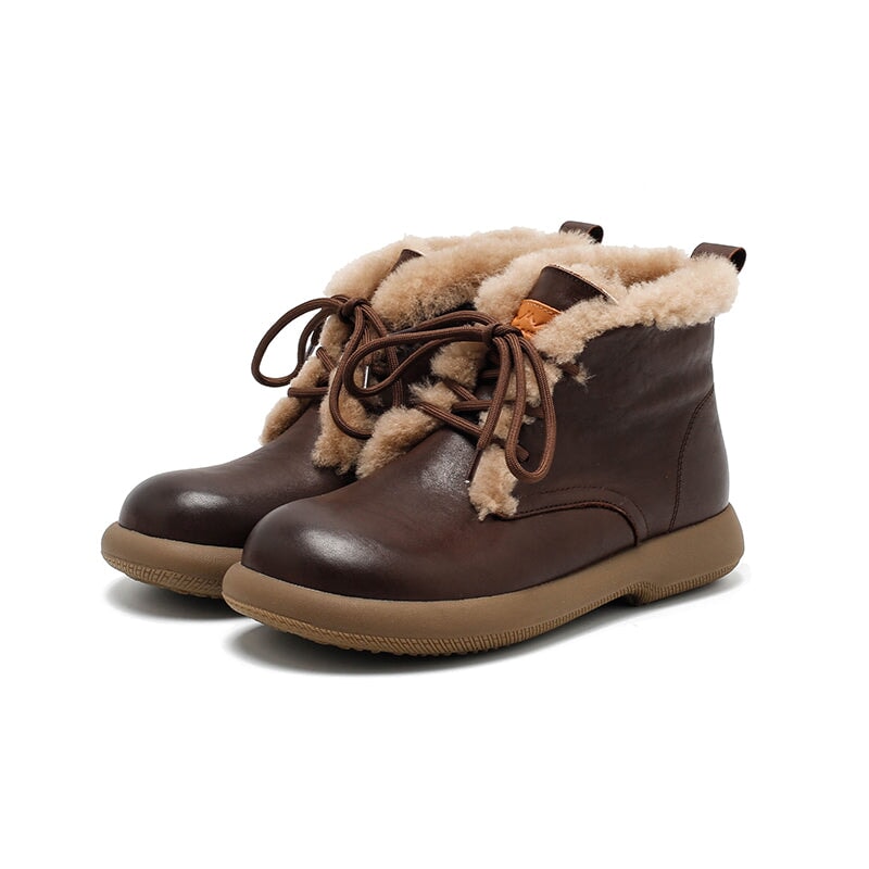 dwarves2731A-2 Boots 5.5 Coffee Shearling Lined