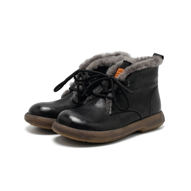 dwarves2731A-3 Boots 5.5 Black Shearling Lined