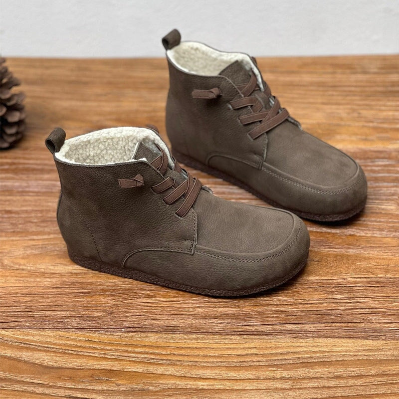 dwarves2749-2 Boots 5.5 Grey Short Plush