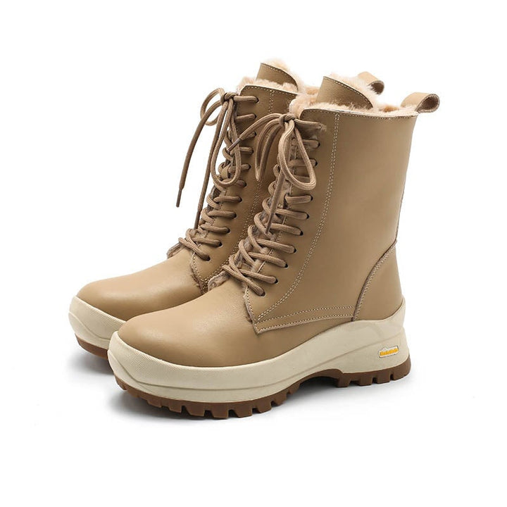 dwarves2756-1 Boots 5.5 Apricot Shearling Lined