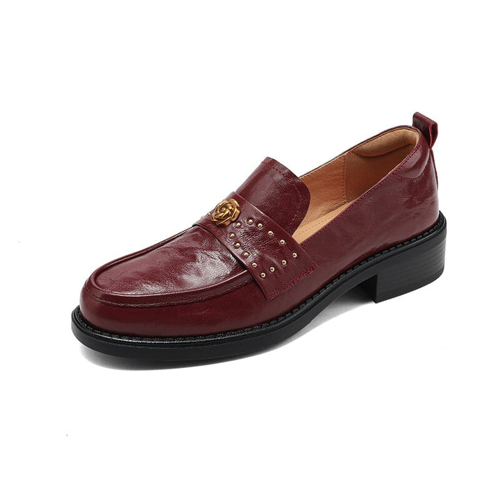 dwarves2780-1 Loafers 5 Wine Red