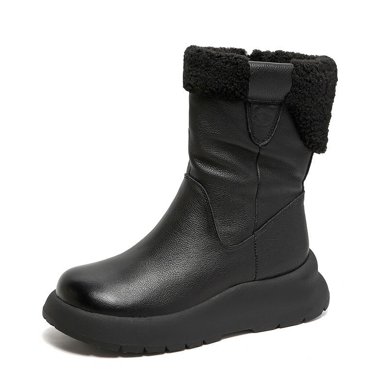 dwarves2783-1 Boots 5.5 Black Short Plush