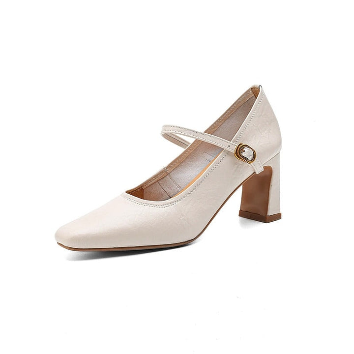 dwarves2823-11 Mary Jane 5.5 Beige 1.97&