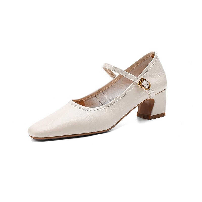 dwarves2823-7 Mary Jane 5.5 Beige 1.57&