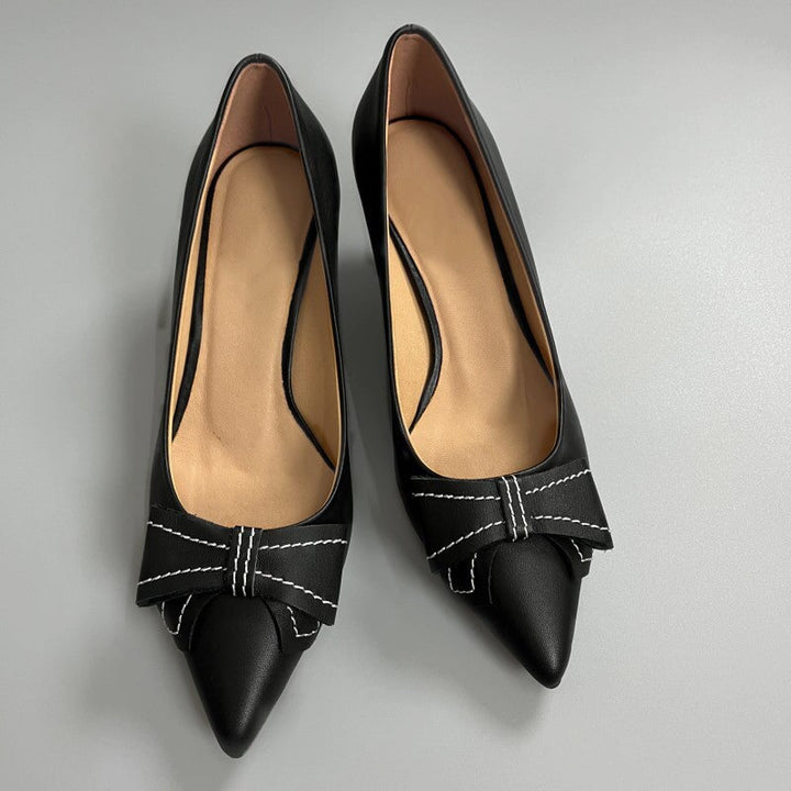 dwarves2850-15 pumps Black with Bow 5.5