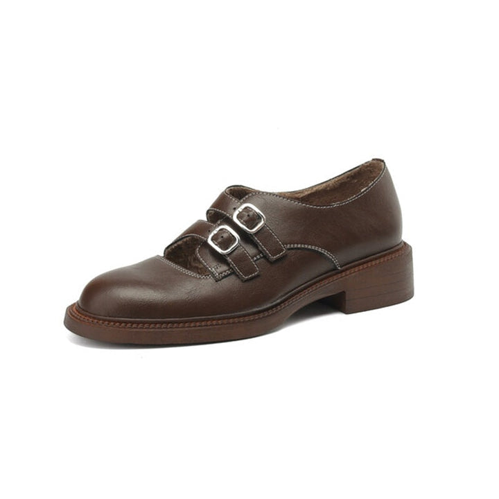 dwarves2857-4 Mary Jane 5 Brown Short Plush