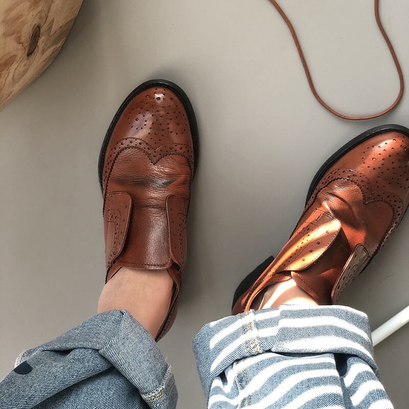 dwarves2860-2 Oxfords &amp; Tie 5.5 Brown