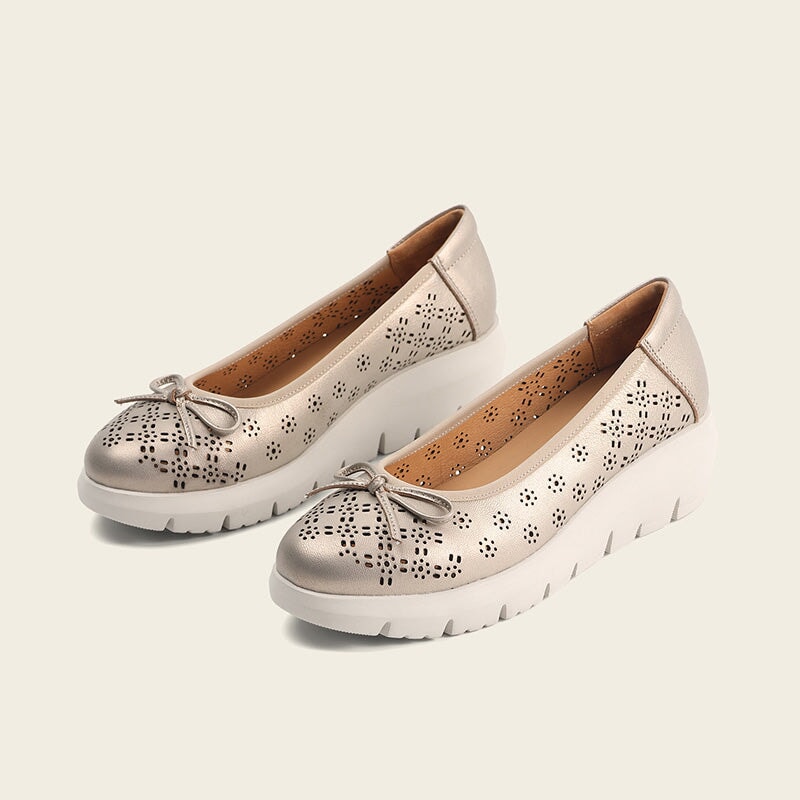 dwarves2978-5 Loafers 5.5 Cut Out Champagne