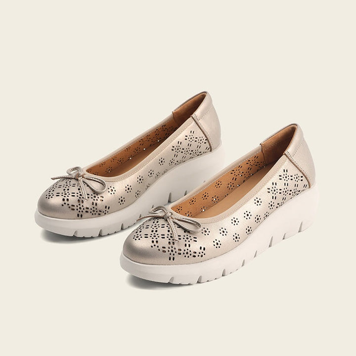 dwarves2978-5 Loafers 5.5 Cut Out Champagne