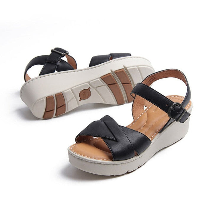 dwarves2983-1 Sandals 5.5 Black Cow Leather