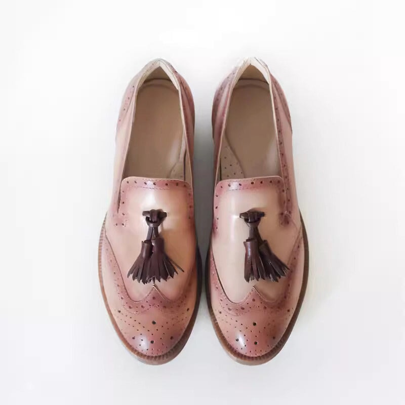 dwarves3012-2 loafers 5.5 Apricot