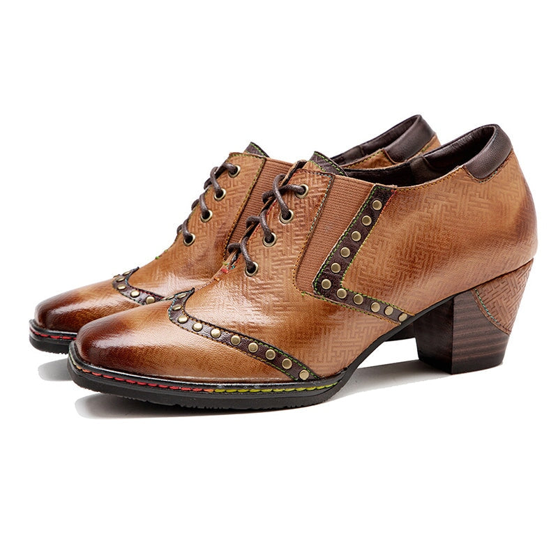 dwarves3059-1 Oxfords & Tie 6.5 Brown