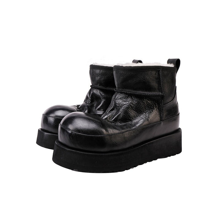 dwarves309-1 Boots 5.5 Black Fleece Lined