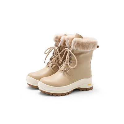 dwarves3218-1 Boots 5.5 Apricot Shearling Lined