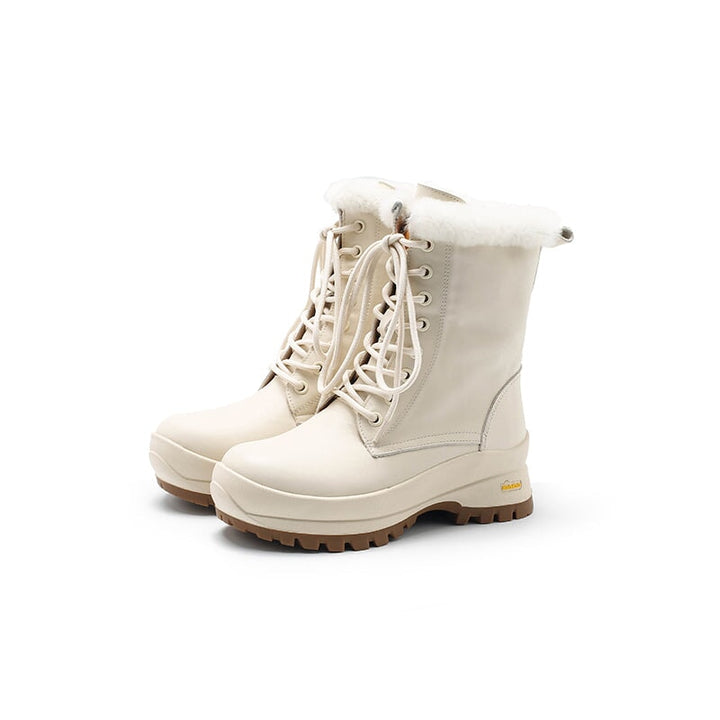 dwarves3219-2 Boots 5.5 Beige Shearling Lined