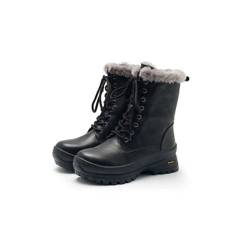 dwarves3219-3 Boots 5.5 Black Shearling Lined