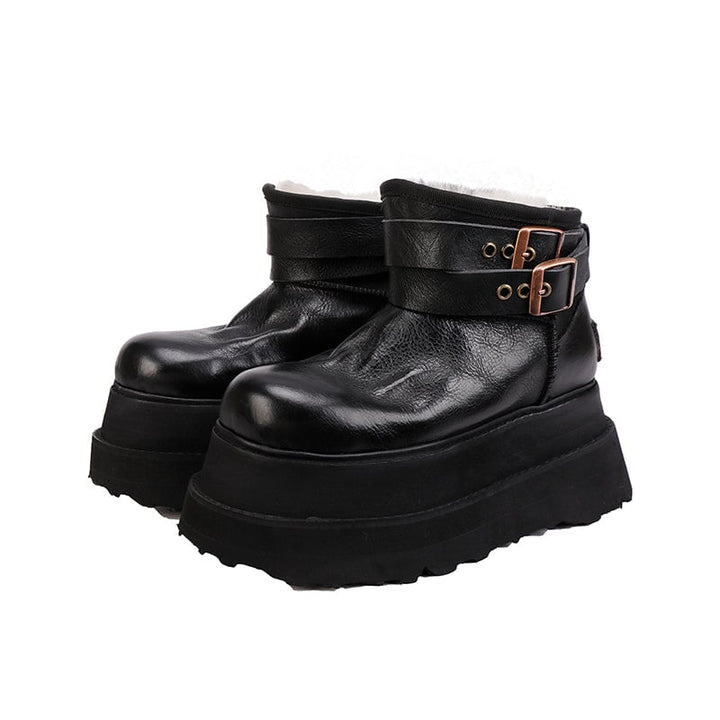 dwarves3287-1 Boots 5.5 Black Fleece Lined