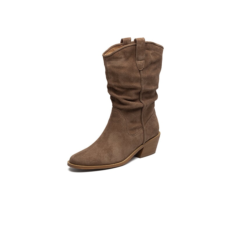 dwarves3321-3 Boots 5 Khaki Suede