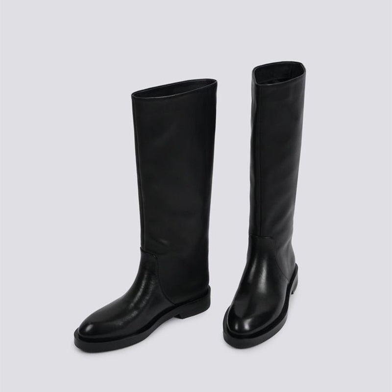 dwarves3324-1 Boots 5 Black Wide Shape
